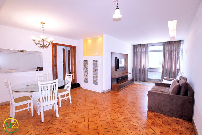 Belo sala 3 quartos com 2 suites para 6 pessoas