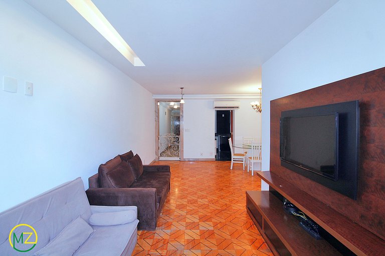 Belo sala 3 quartos com 2 suites para 6 pessoas