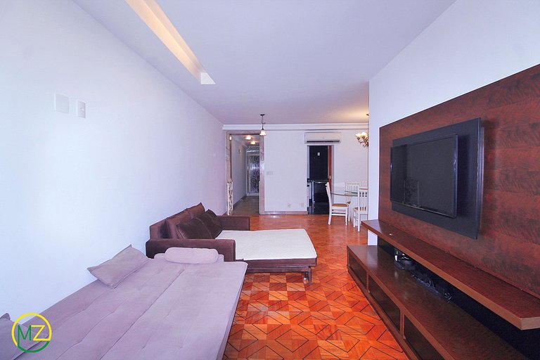 Belo sala 3 quartos com 2 suites para 6 pessoas