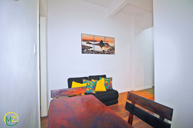 Studio pé na areia no Leme para 4 pessoas