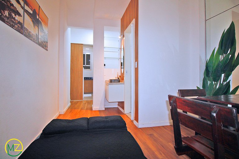 Studio pé na areia no Leme para 4 pessoas