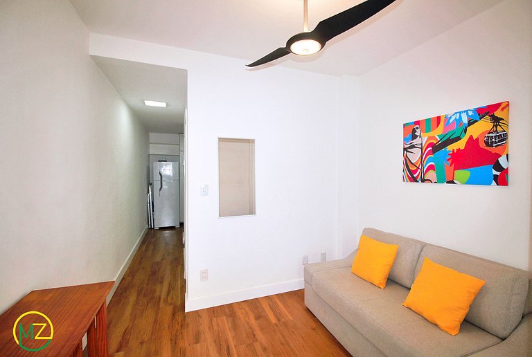 Estudio en Leme con vista parcial al mar