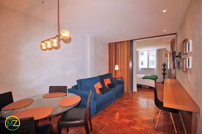 Modern, renovated studio apartment near the beach