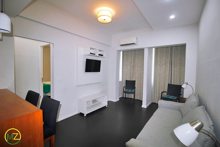 Moderno 2 cuartos p/ 6 personas a 50m de la playa