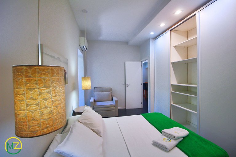 Moderno 2 cuartos p/ 6 personas a 50m de la playa