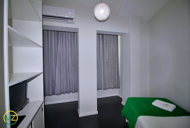 Moderno 2 cuartos p/ 6 personas a 50m de la playa