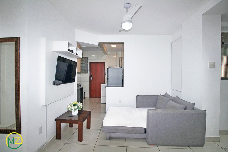 Moderno 2 quartos na quadra da praia em Copa no posto 5