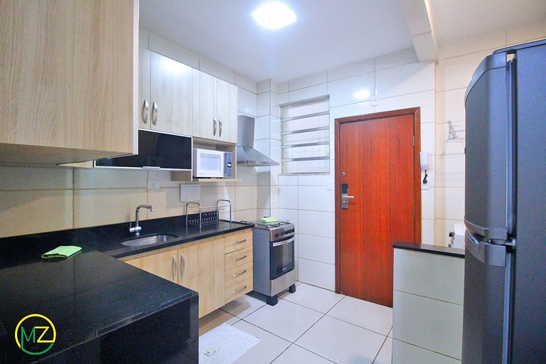 Moderno 2 quartos na quadra da praia em Copa no posto 5