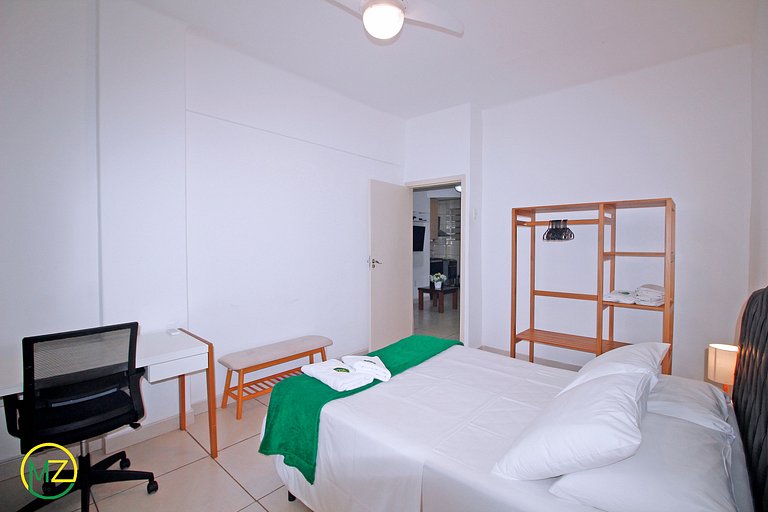 Moderno 2 quartos na quadra da praia em Copa no posto 5