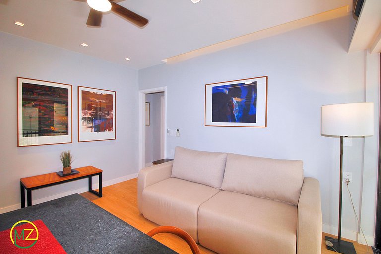Apartamento moderno com 2 quartos em apart-hotel