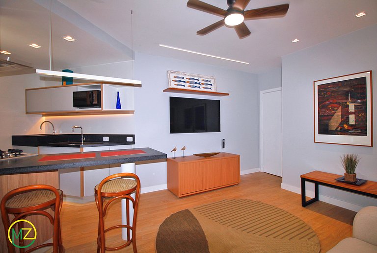 Modern apartment with 2 bedrooms in an aparthotel