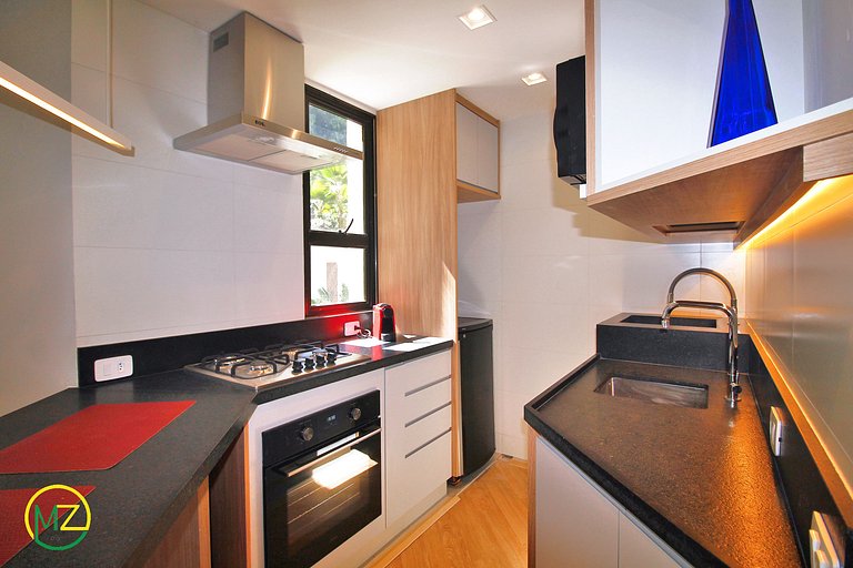 Apartamento moderno com 2 quartos em apart-hotel