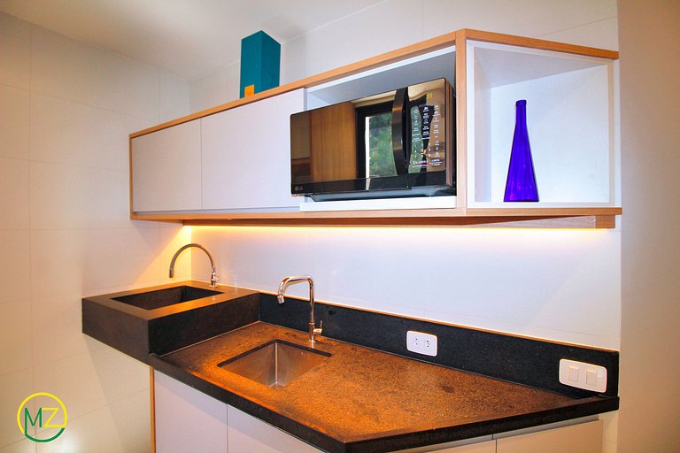 Apartamento moderno com 2 quartos em apart-hotel
