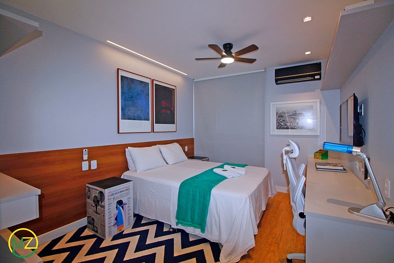 Apartamento moderno com 2 quartos em apart-hotel