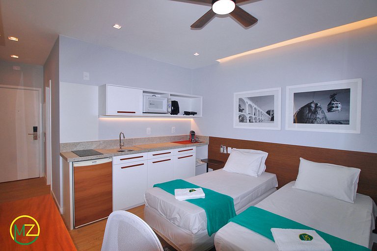 Apartamento moderno com 2 quartos em apart-hotel