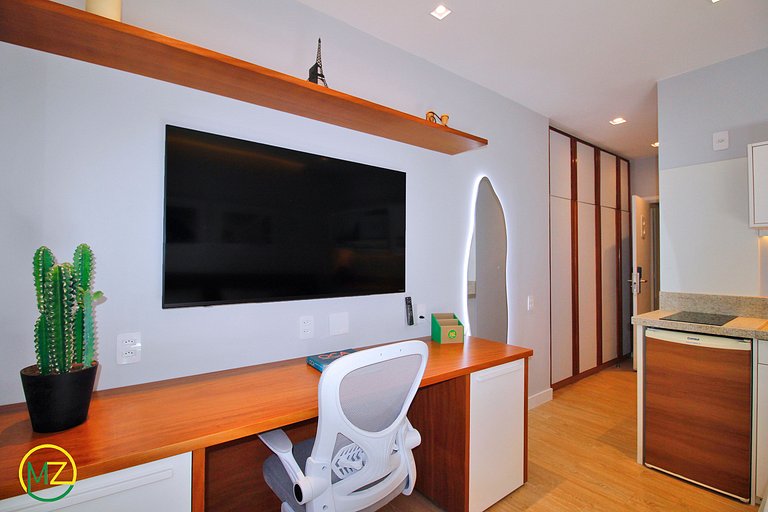 Apartamento moderno com 2 quartos em apart-hotel