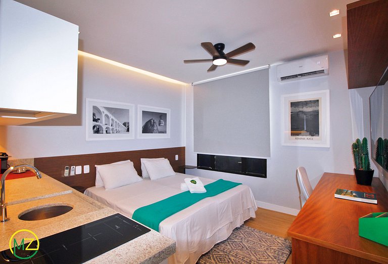 Apartamento moderno com 2 quartos em apart-hotel