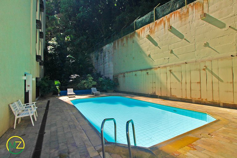 Apartamento moderno com 2 quartos em apart-hotel