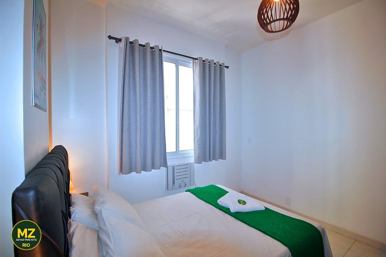 Sala e quarto espaçoso e confortável no Posto 5