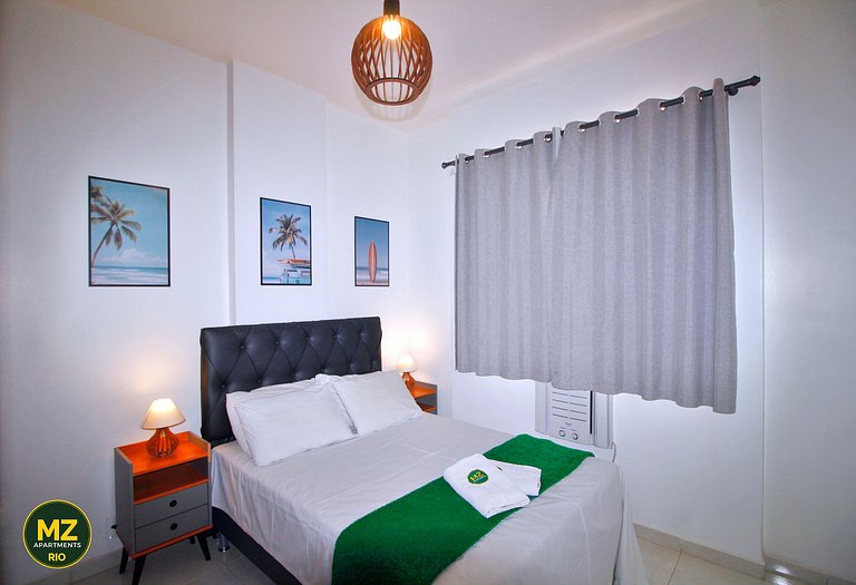 Sala e quarto espaçoso e confortável no Posto 5