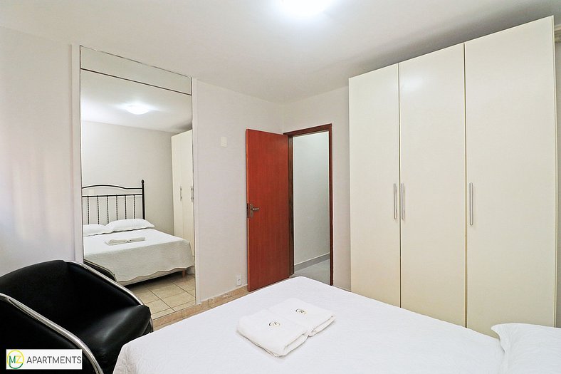 Apartamento confortável e econômico de 3 quartos para 8 pess