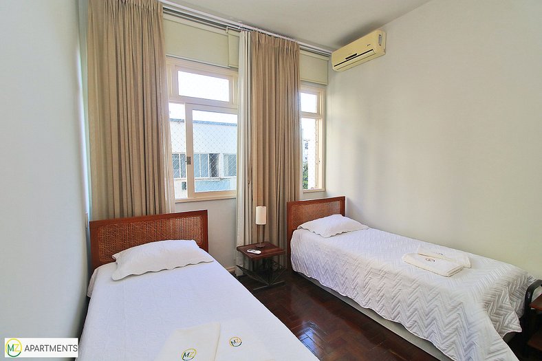Confortável e completo 2 quartos em Ipanema